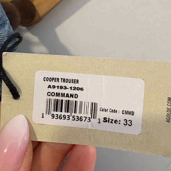NWT- AGOLDE- Cooper Trouser Jeans in Command- 33 - Picture 4 of 9
